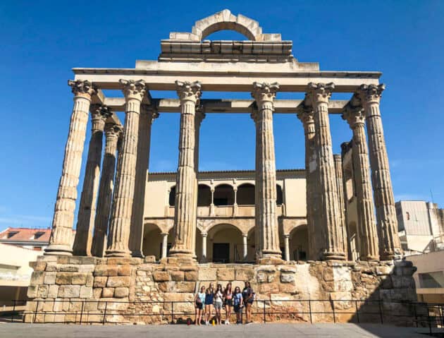 Diana's temple in the city of Merida.