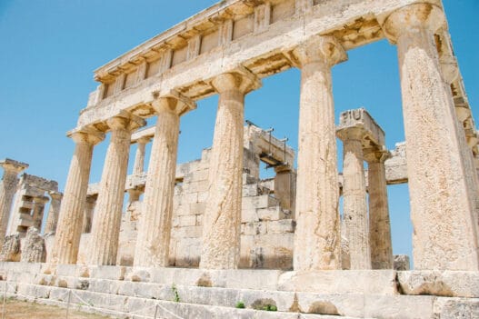 Greek ruins on a sunny day.