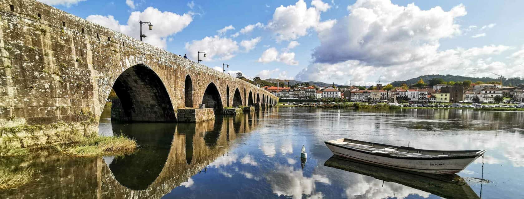 An arched bridge in Portugal.