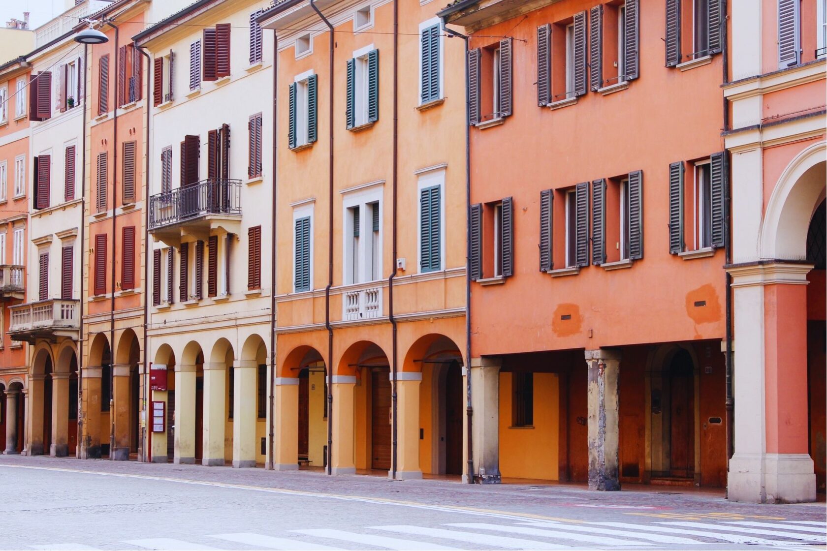 Building and streets in Bologna, Italy (an Atlantis site).