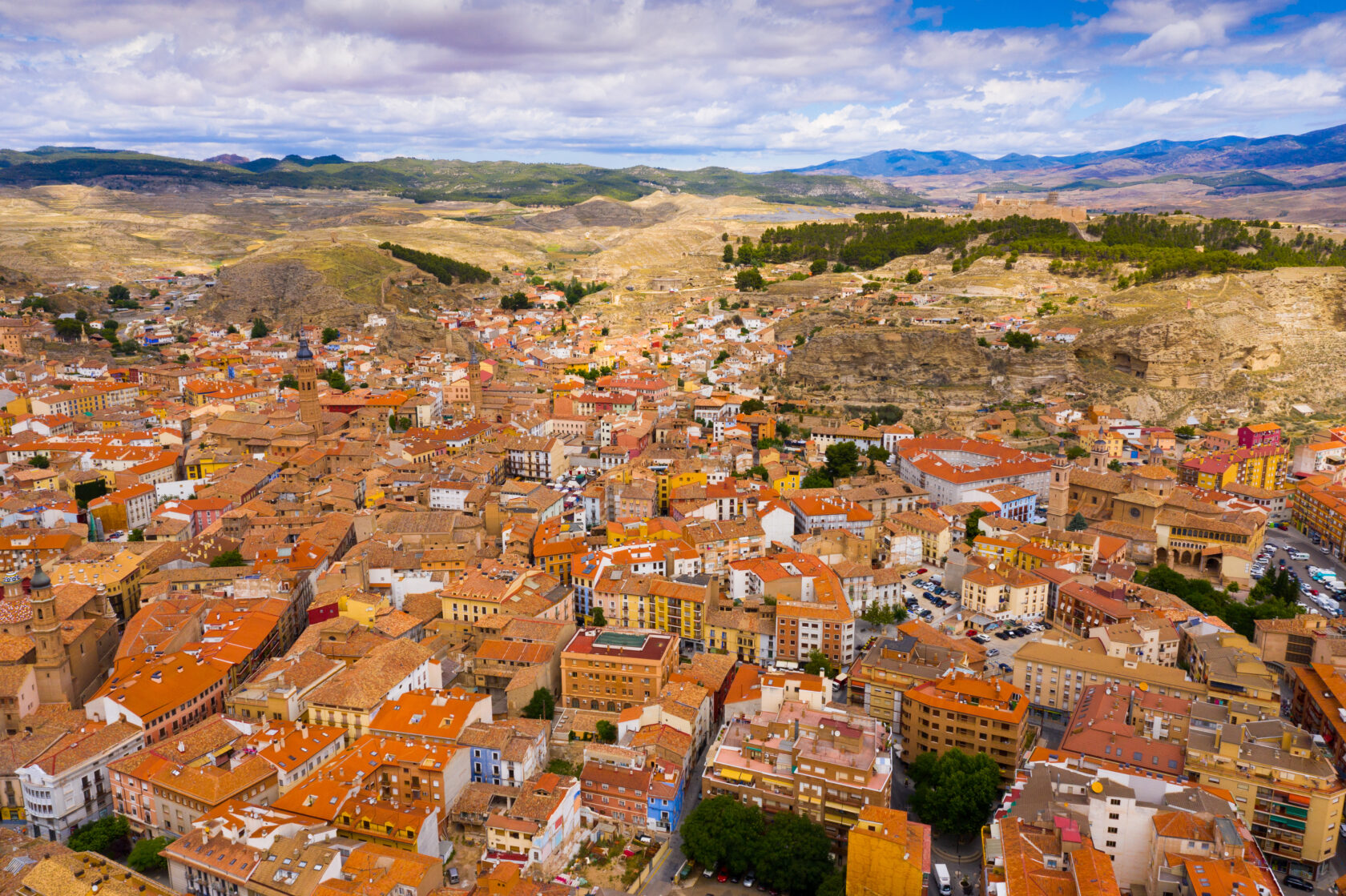 View of the rooftops of the Spanish town of Calatayud (an Atlantis site).