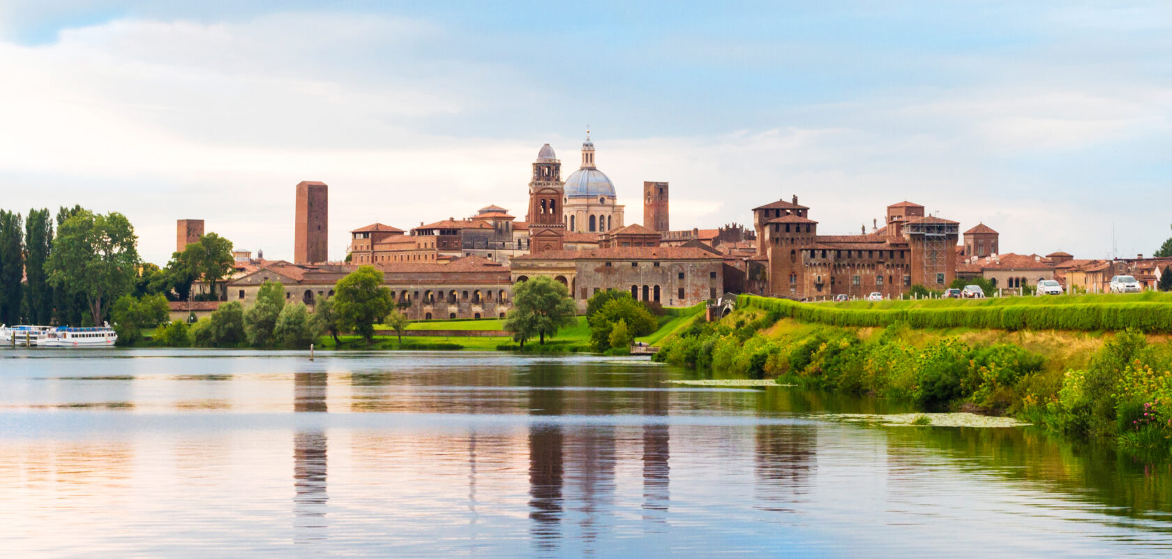 A panoramic view of the city of Mantua, Italy (an Atlantis site).