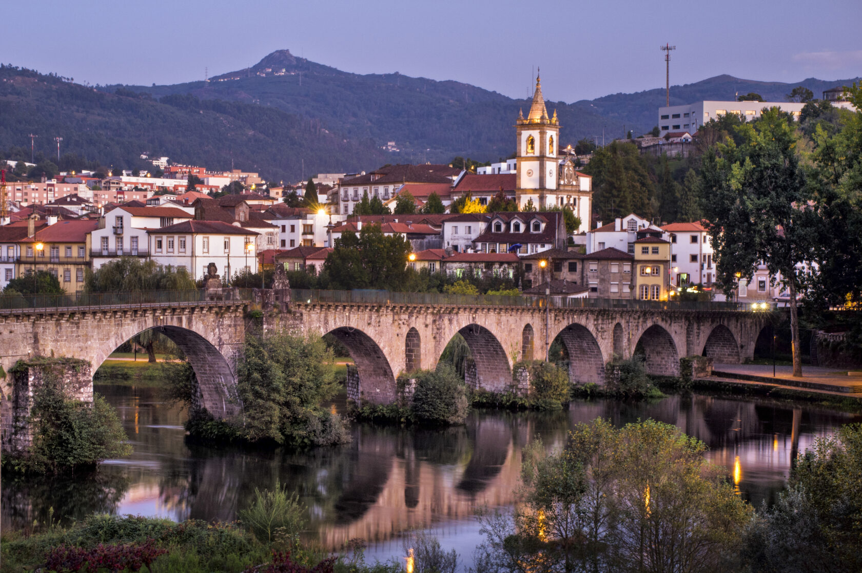 A view of the Barca Bridge, Roman Bridge in Viana do Castelo, Portugal (an Atlantis site).