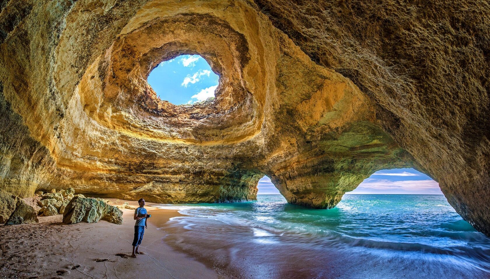 Caves in Algarve, Portugal (an Atlantis site).