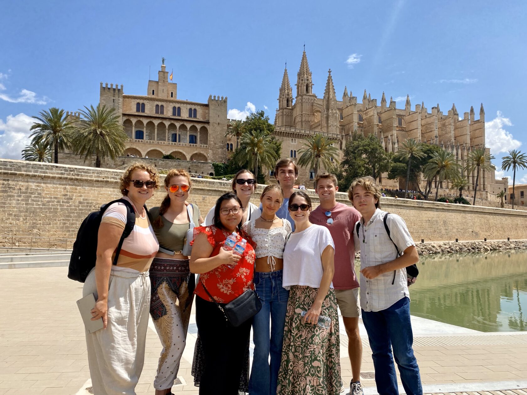 Atlantis students outside the Cathedral in Palma de Mallorca (an Atlantis site).