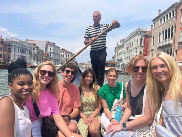 Students on a gondala ride in Venice, Italy (an Atlantis site)