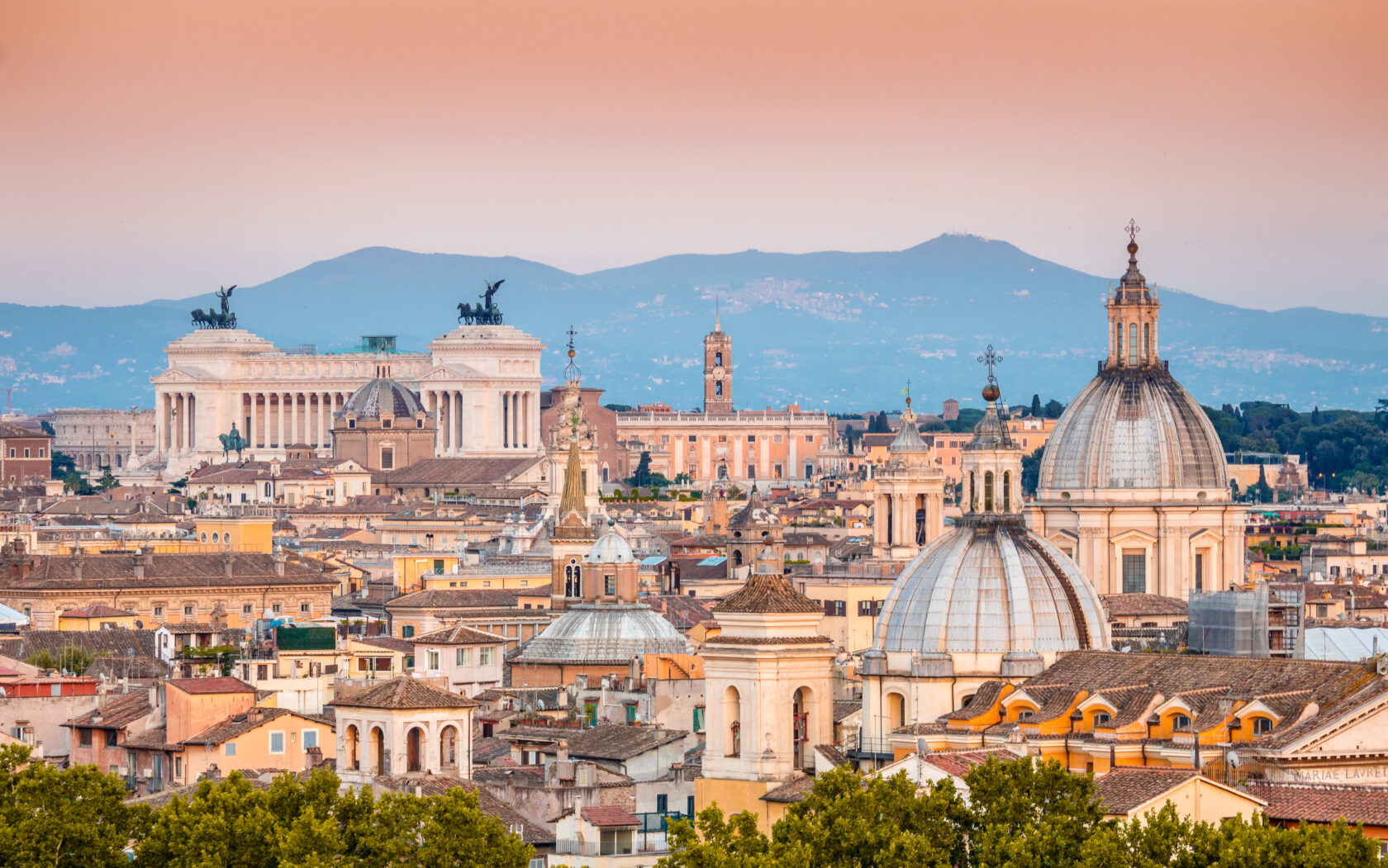 A sunset across Rome, Italy (an Atlantis site).