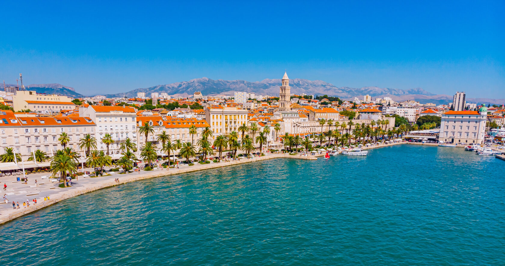 An aerial view from the Adriatic Sea of Split, Croatia (an Atlantis site).